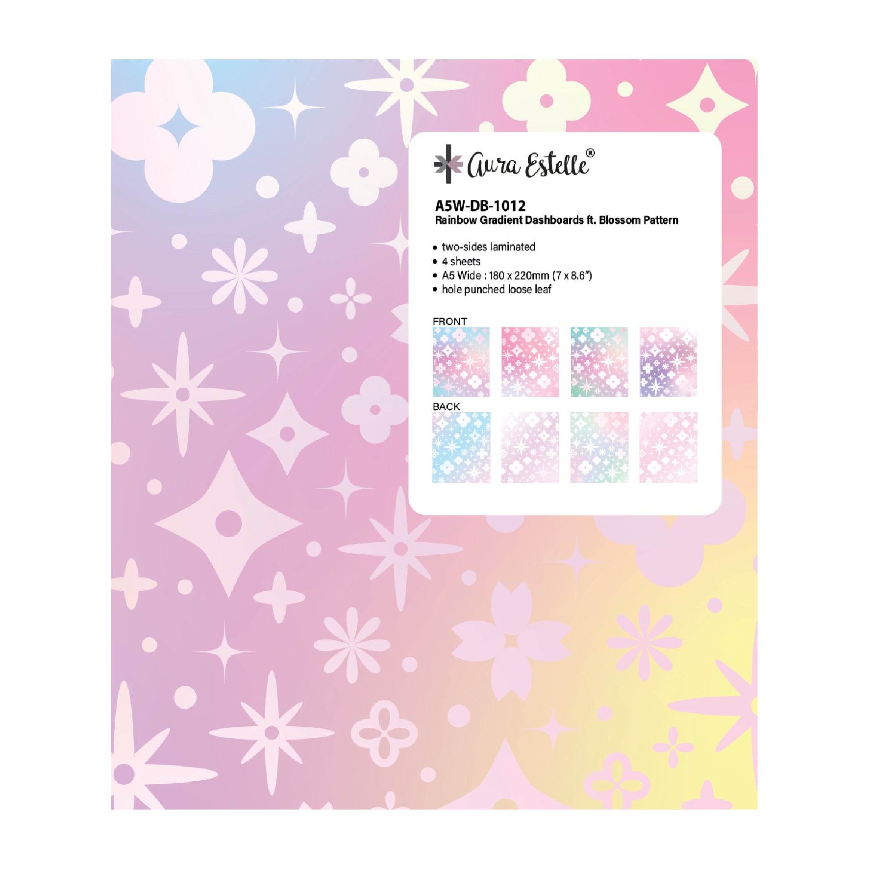 MULTICOLOR VELLUM SHEETS (A5W) 1015