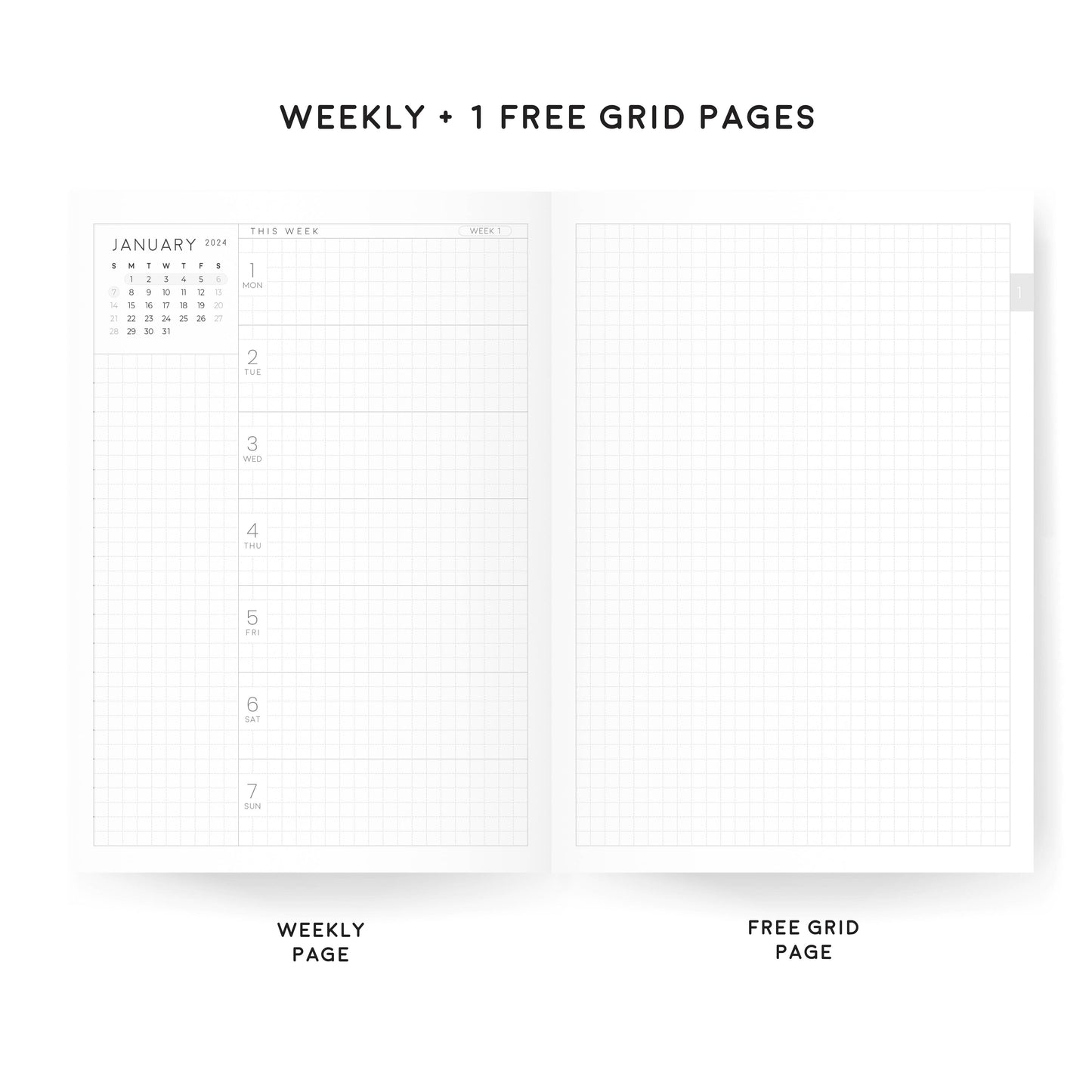 B6 Weekly Essential Planners | 2024 Dated Tomoe River Paper