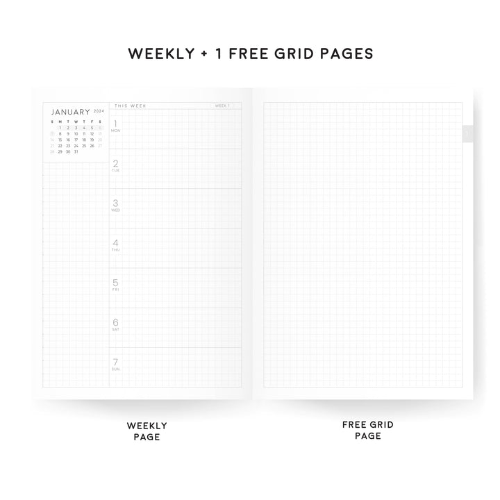 B6 Weekly Essential Planners | 2024 Dated Tomoe River Paper