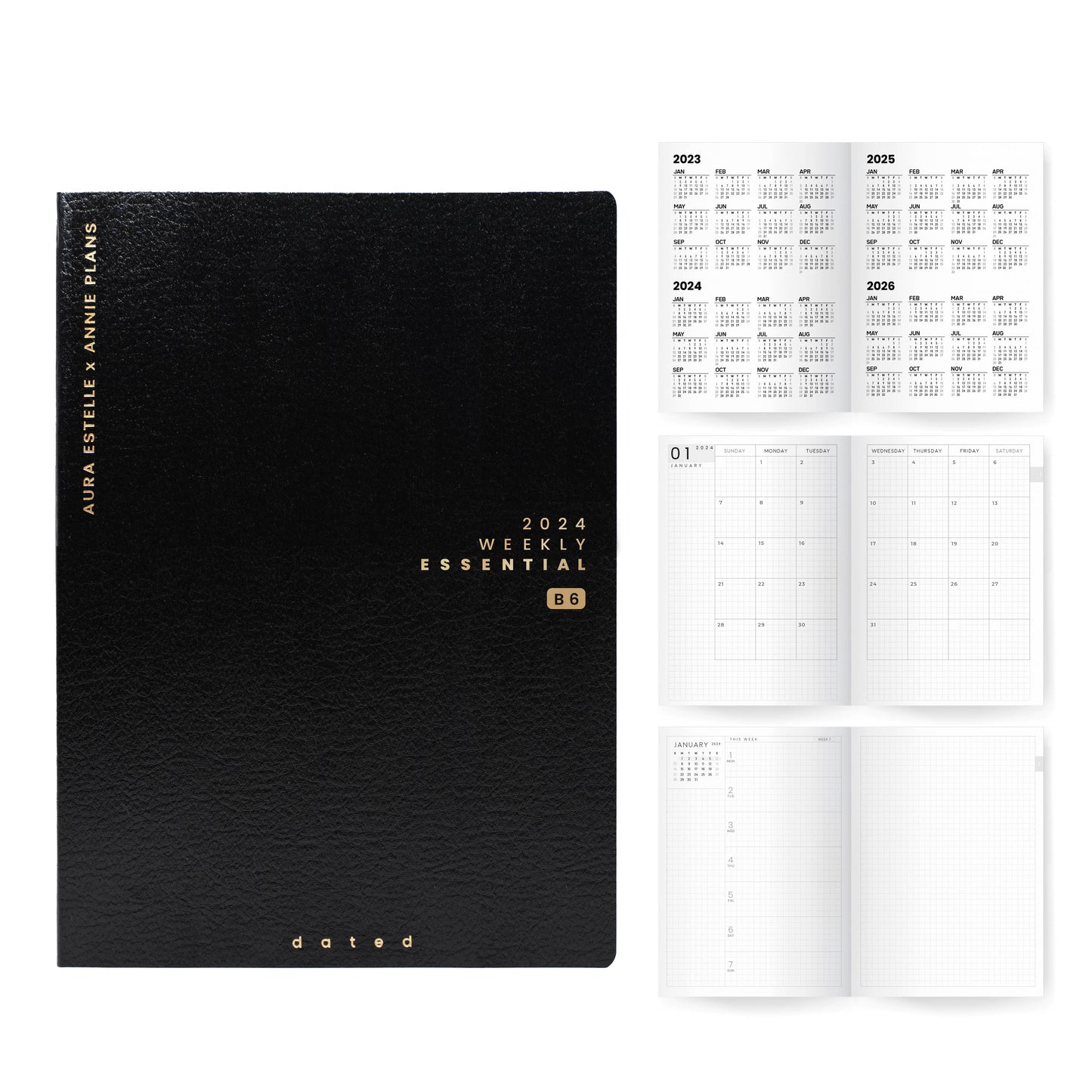 B6 Weekly Essential Planners | 2024 Dated Tomoe River Paper