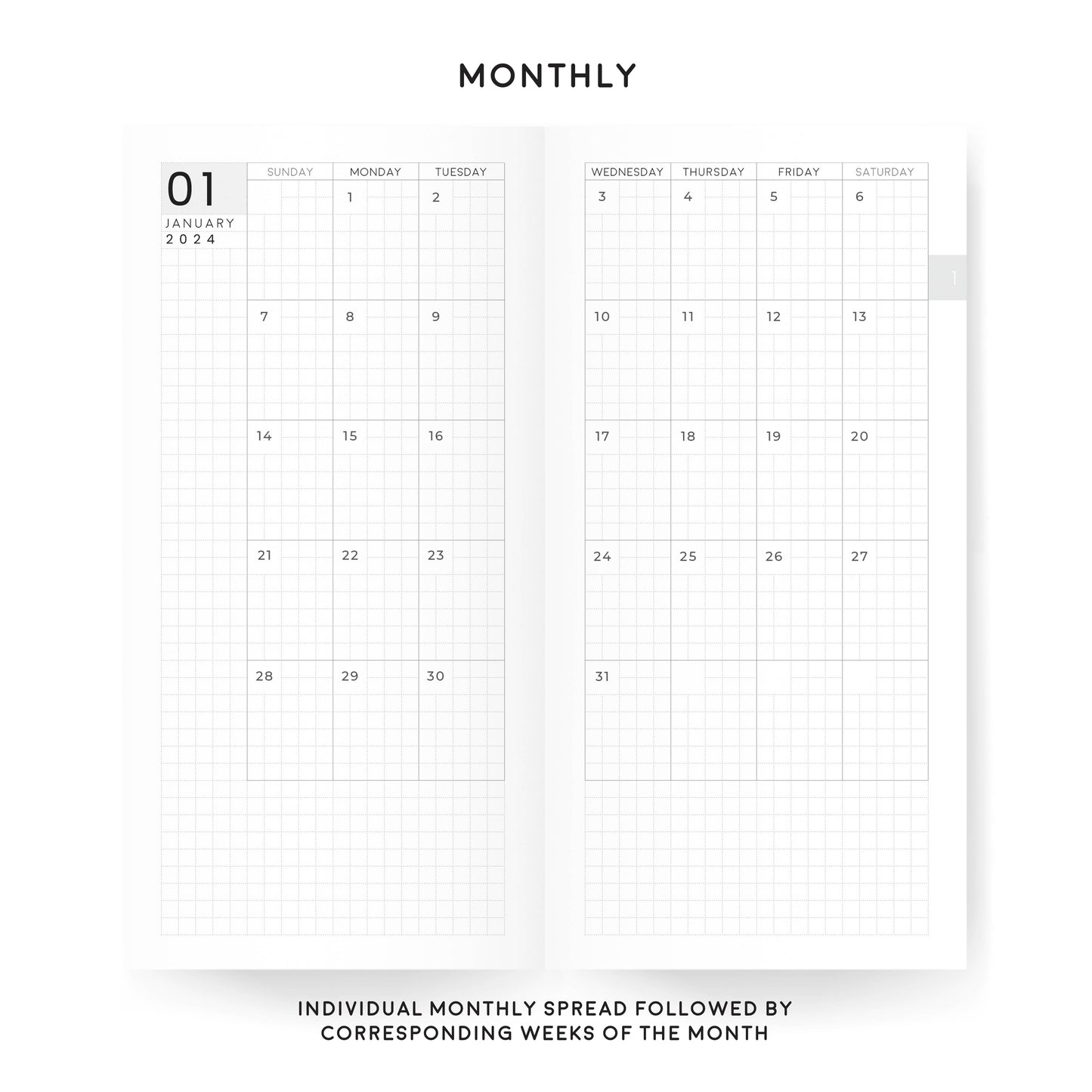 Weeks Classic Daily Planners | 2024 Dated Tomoe River Paper