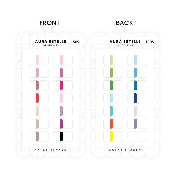 COLOR BLOCKS TAB STICKERS 1505