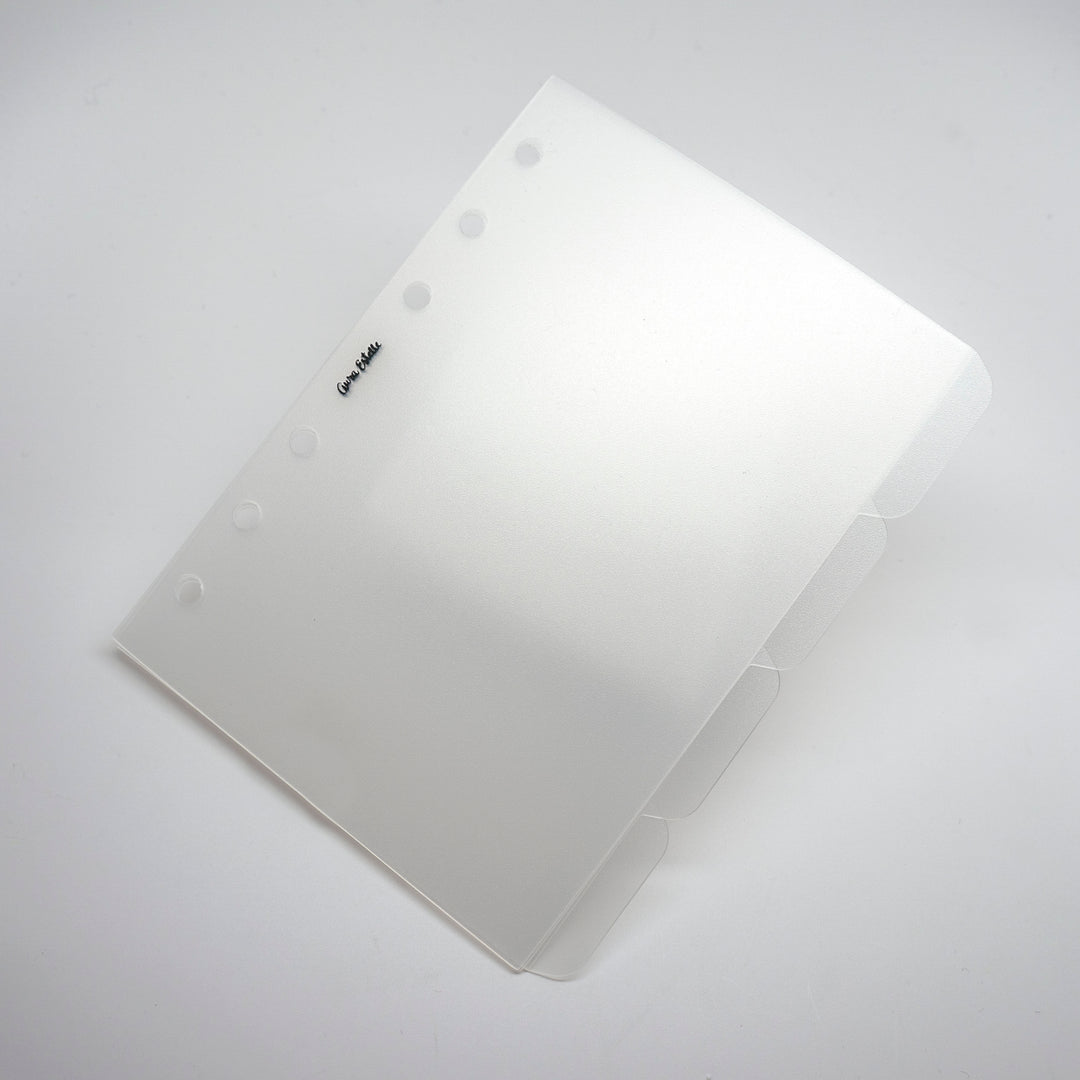 SIDE TAB DIVIDERS- GLASS PLASTIC- SEMI TRANSPARENT