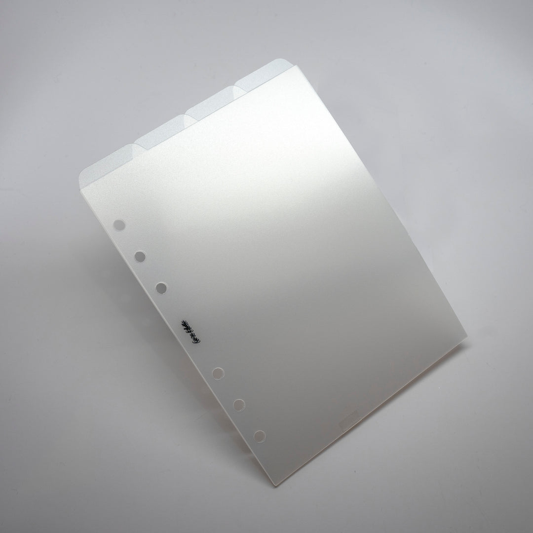 TOP TAB DIVIDERS- GLASS PLASTIC- SEMI TRANSPARENT