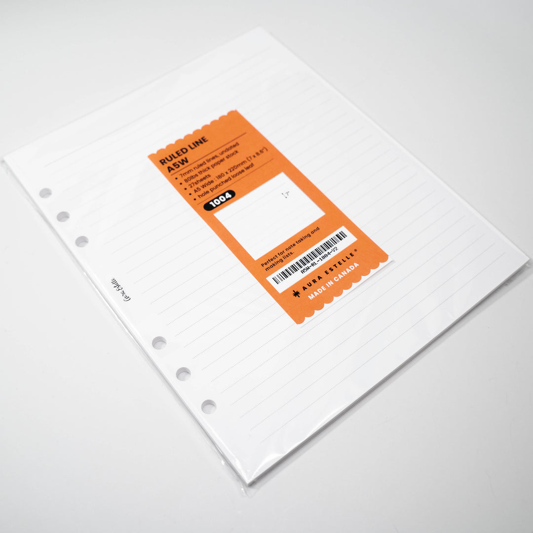 A5W RULED LINE INSERTS 1004